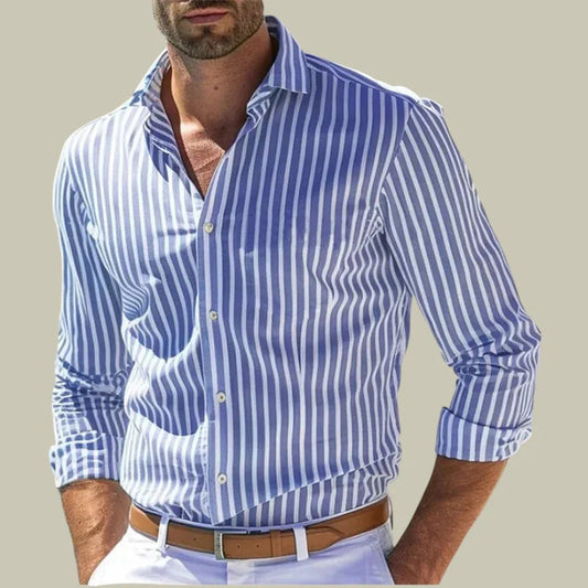 Premium Striped Button-Down Shirt
