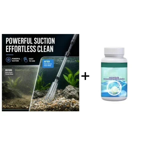 π₯ Electric Aquarium Gravel Cleaner β Powerful Siphon, Hands-Free Operation & Crystal-Clear Tank Water β¨