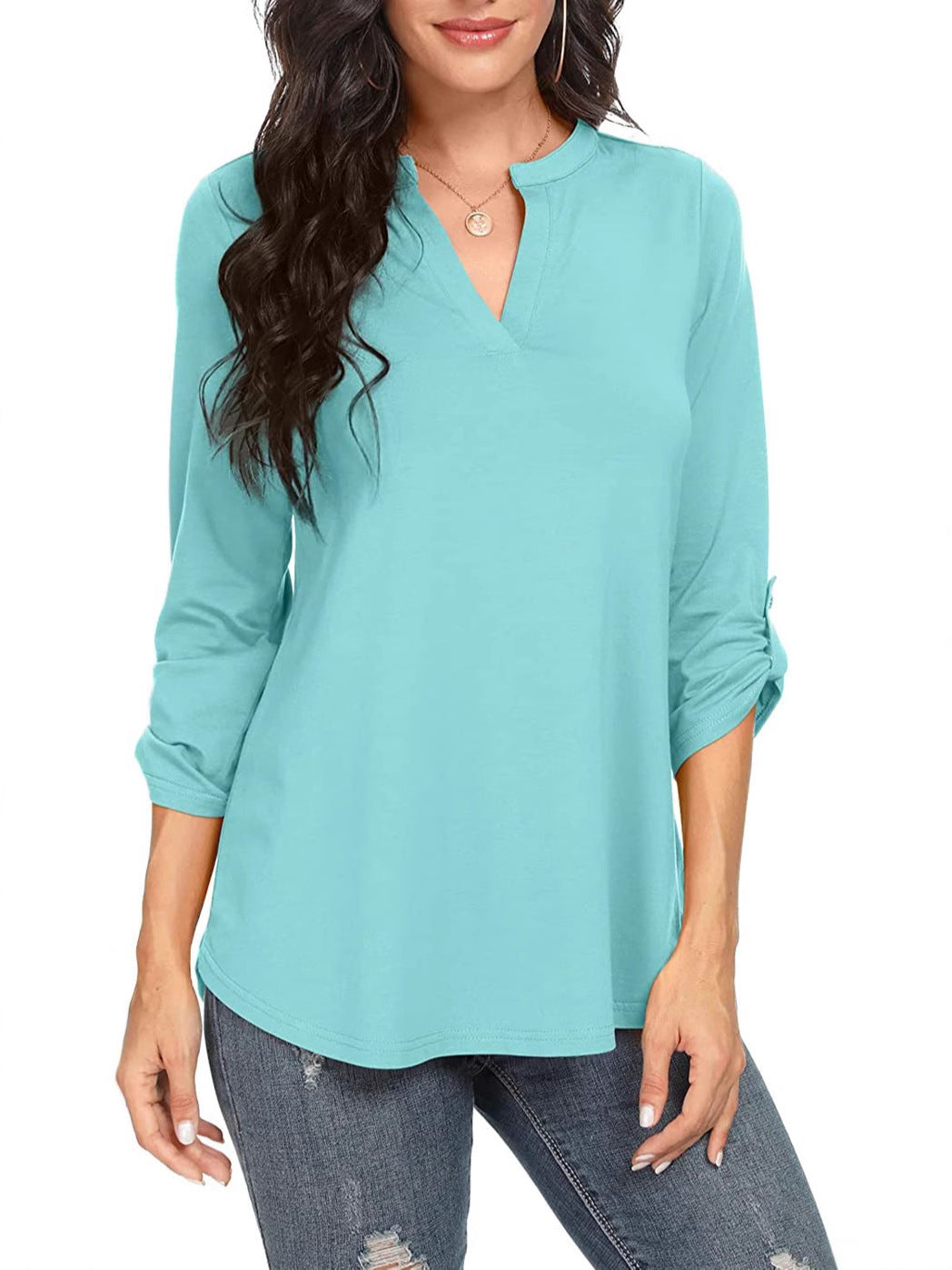 Women’s Lightweight Cooling Split V Tunic Top