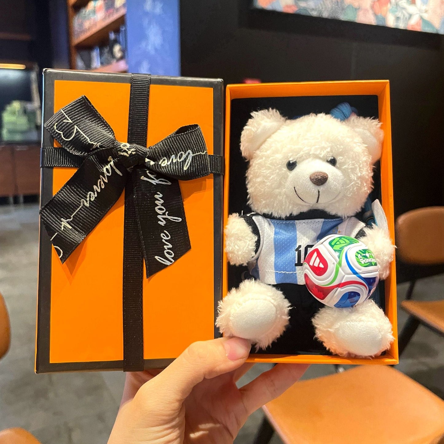 World Cup Star Plush Bear Keychain