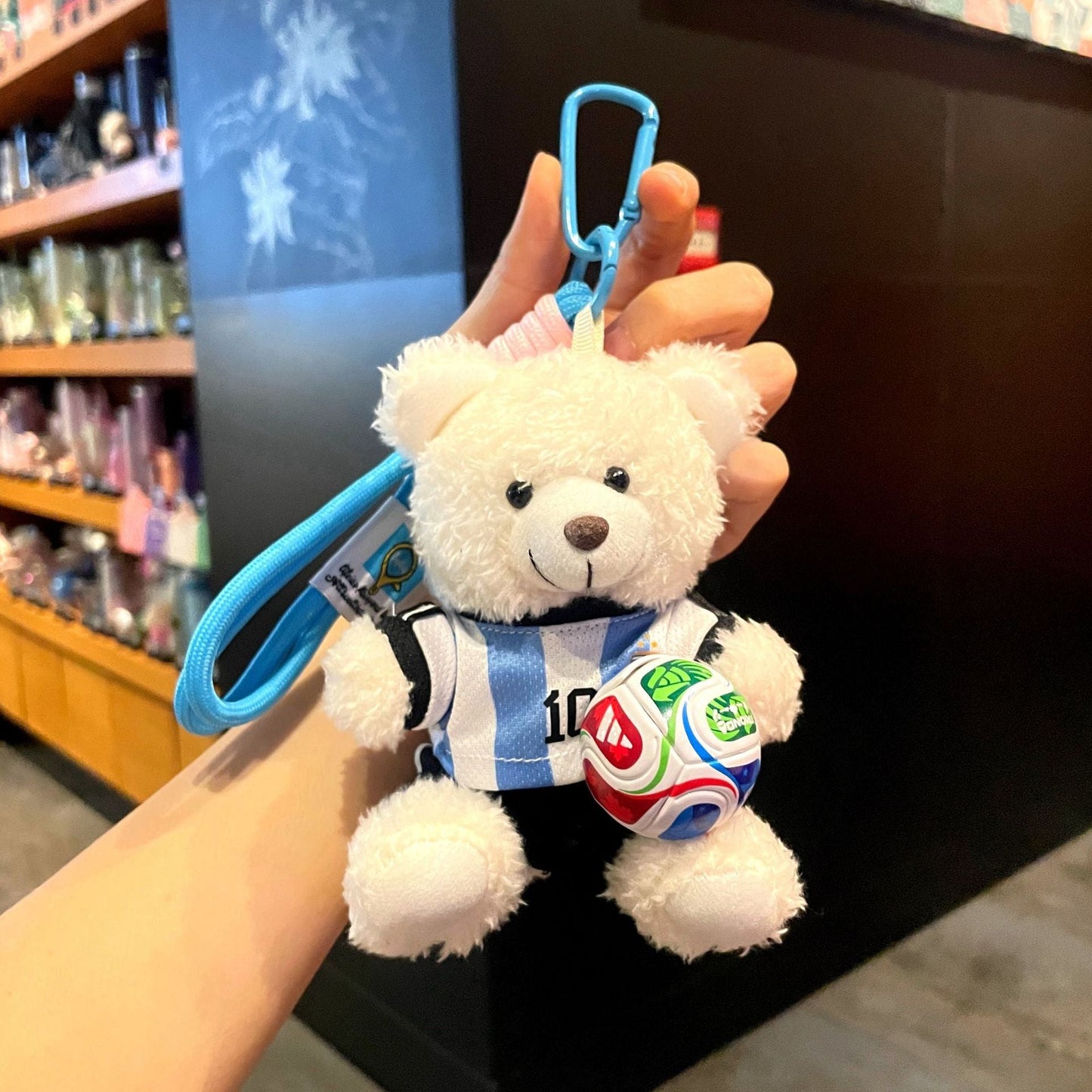 World Cup Star Plush Bear Keychain