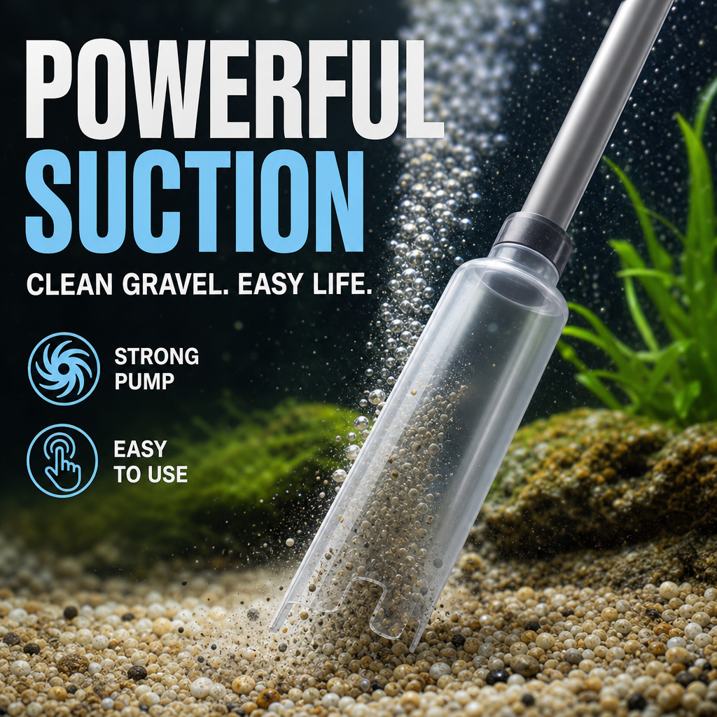 🔥 Electric Aquarium Gravel Cleaner – Powerful Siphon, Hands-Free Operation & Crystal-Clear Tank Water ✨
