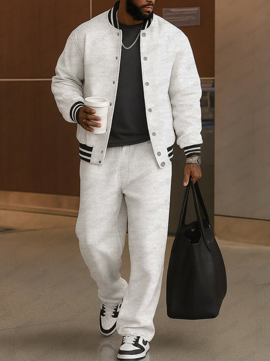 Classic Striped Jacket Pants Set