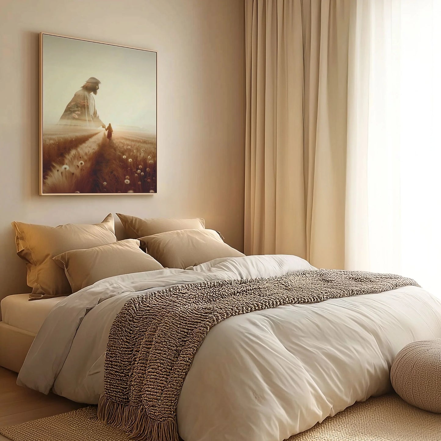 Mountain Cross Faith Canvas Wall Art