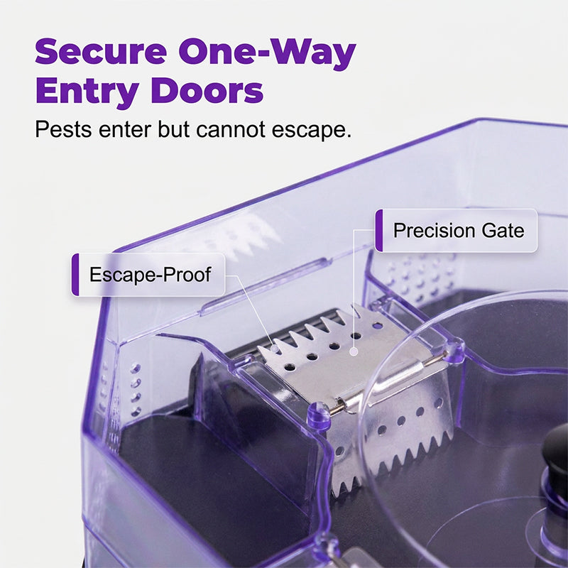 🥳2026 HOT SALE🥳💞50K+ SOLD!♻️ Reusable Roach Trap – Physical capture, no toxic sprays. One‑way doors, easy to check & clean. Safe for homes with kids & pets! 🏠✨